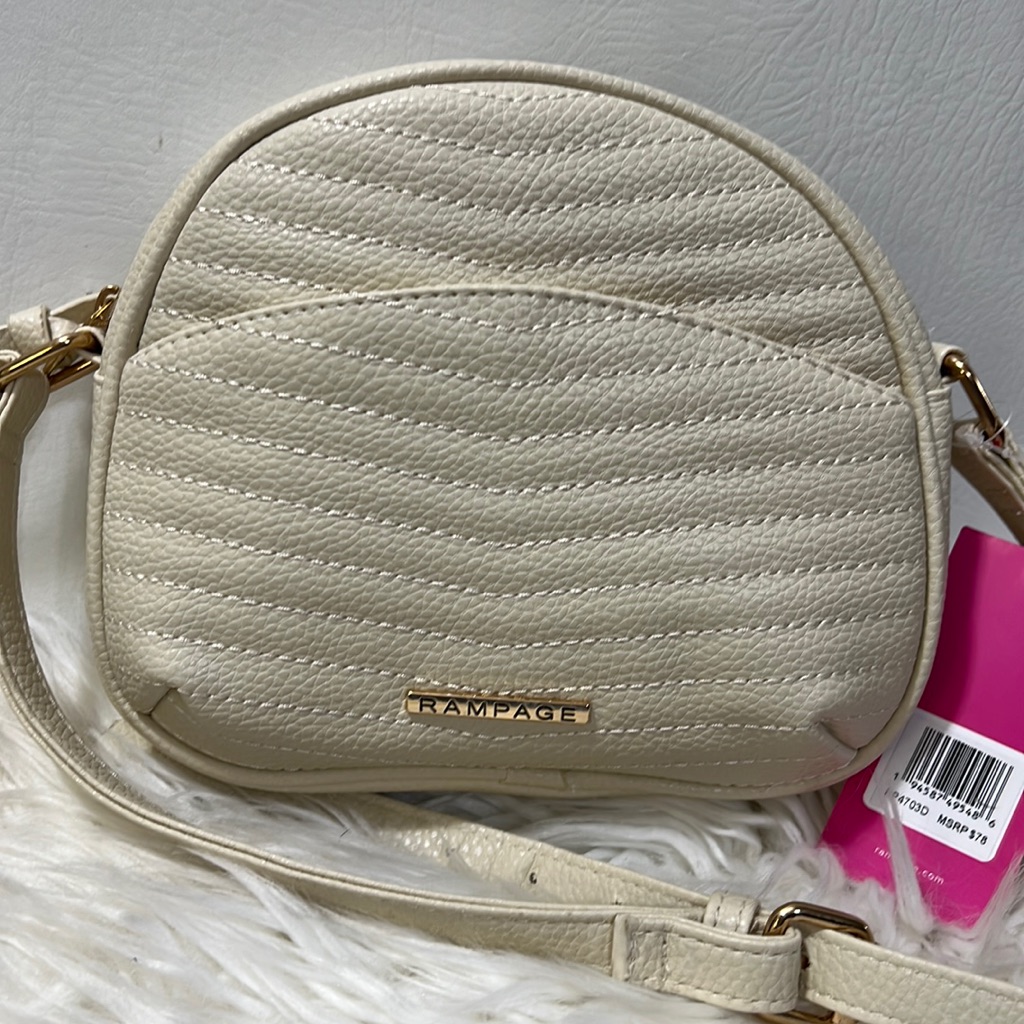 Rampage Beige Rounded Top Crossbody Bag